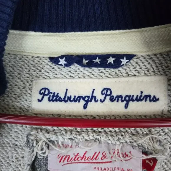 Pittsburgh Penguins Vintage Hockey Full Zip Sweatshirt Mens Large 0844 - Picture 6 of 11